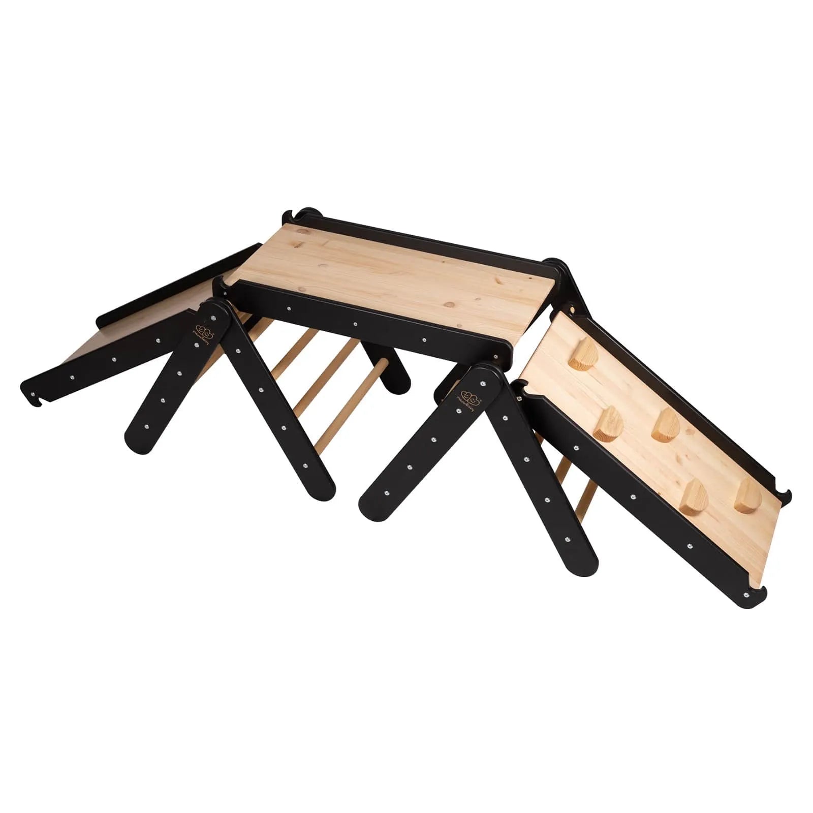 Šplhací Trojuholník pre Deti so šmýkačkou a Preliezačkou - Montessori > Wooden Climbing Triangle Sets - Meowbaby