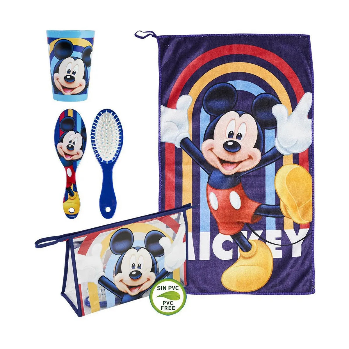 Detská Cestovná Toaletná Sada Mickey Mouse Modrá (23 x 16 7 Cm) (4 Pcs) - Cestovné Taštičky