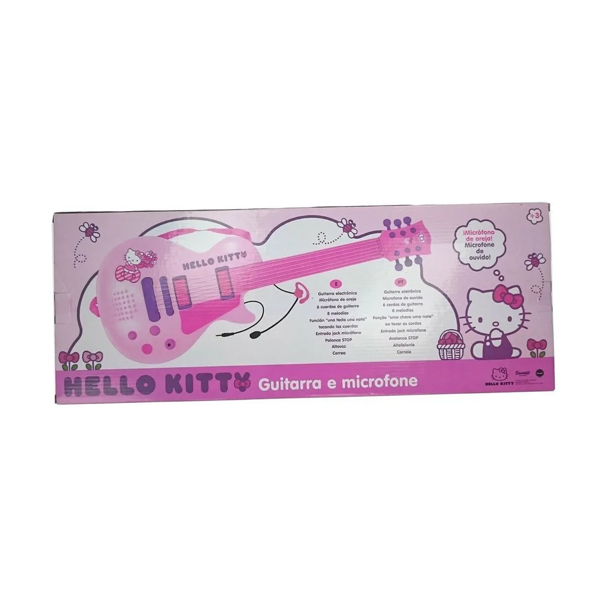 Detská Gitara Hello Kitty Elektronika Mikrofón Ružová - Gitara