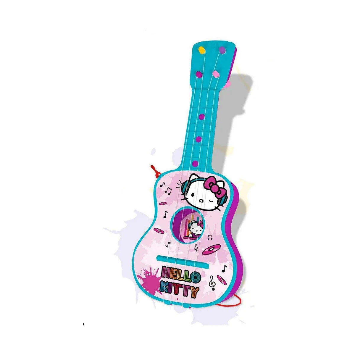 Detská Gitara Hello Kitty Modrá Ružová 4 šnúry - Hračky a Hry Hudobné Nástroje pre Deti