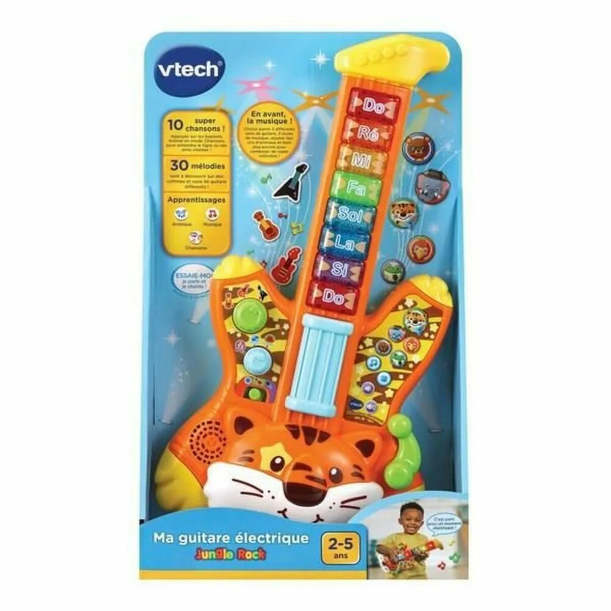 Detská Gitara Vtech Baby Jungle Rock- Guitare électrique Tigre - Hračky a Hry Hudobné Nástroje pre Deti