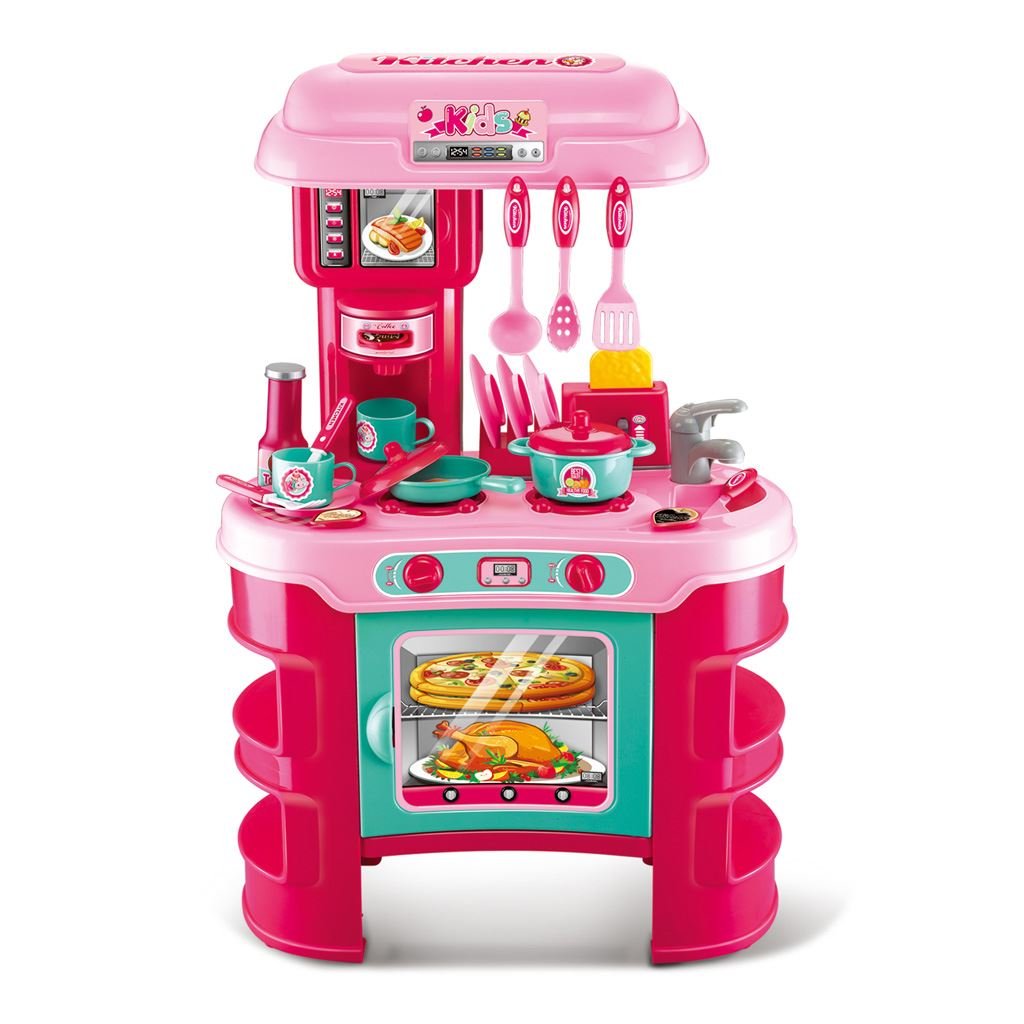 Detská Kuchynka Little Chef Baby Mix Ružová 32 Ks - Kuchynky - Baby Mix