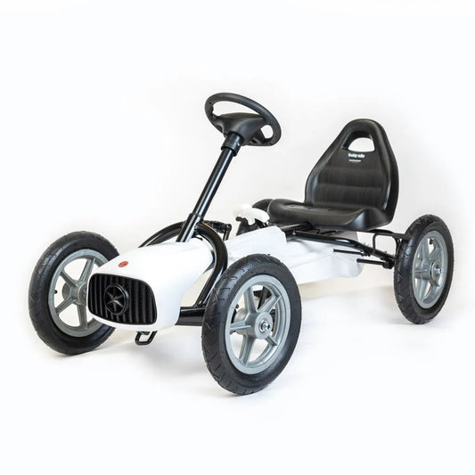 Detská šliapacia Motokára Go-kart Baby Mix Buggy Biela - Pedálové Autá - Baby Mix