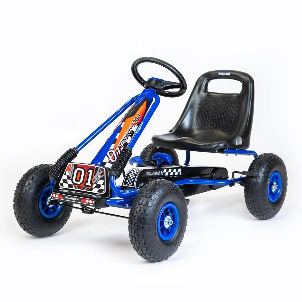 Detská šliapacia Motokára Go-kart Baby Mix Razor Modrá - Pedálové Autá - Baby Mix