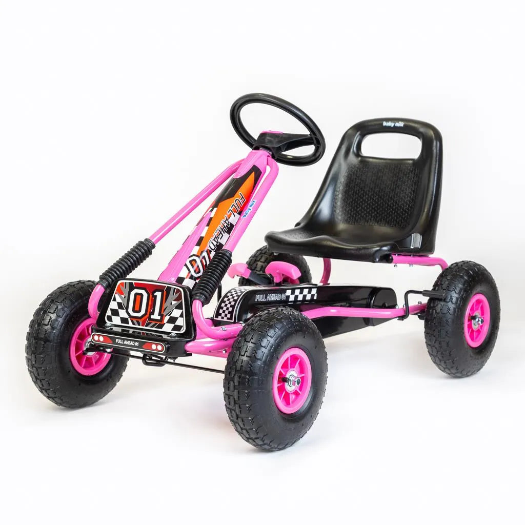 Detská šliapacia Motokára Go-kart Baby Mix Razor Ružová - Pedálové Autá - Baby Mix