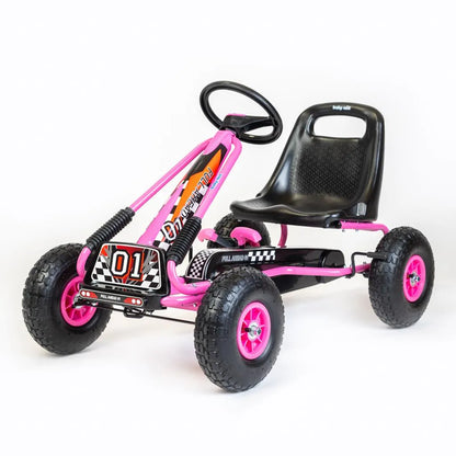 Detská šliapacia Motokára Go-kart Baby Mix Razor Ružová - Pedálové Autá - Baby Mix