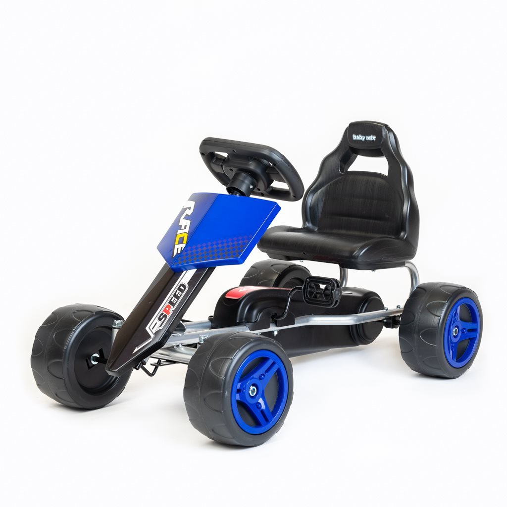 Detská šliapacia Motokára Go-kart Baby Mix Speedy Modrá - Pedálové Autá - Baby Mix