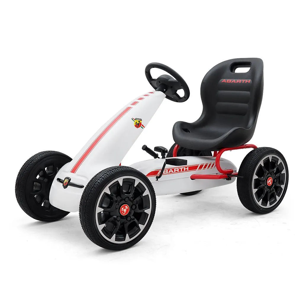 Detská šliapacia Motokára Go-kart Milly Mally Abarth Biela - Pedálové Autá - Milly Mally