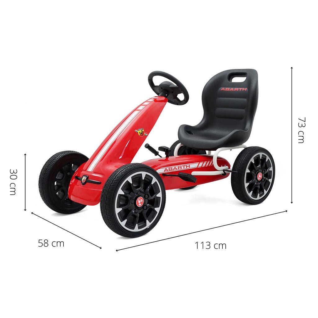 Detská šliapacia Motokára Go-kart Milly Mally Abarth červená - Pedálové Autá - Milly Mally