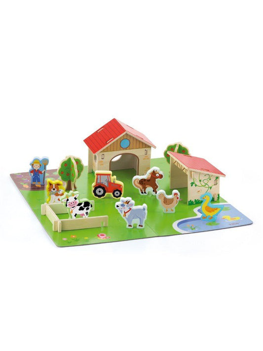 Detské Drevené 3d Puzzle Viga Farma - Puzzle pre Najmenších