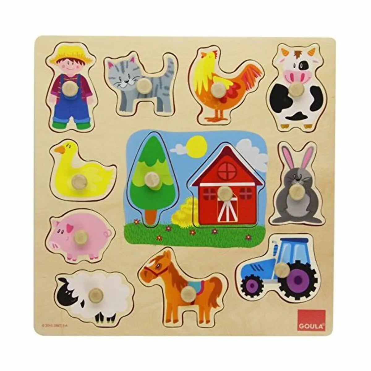 Detské Drevené Puzzle Goula 53025 (12 Pcs) - Puzzle