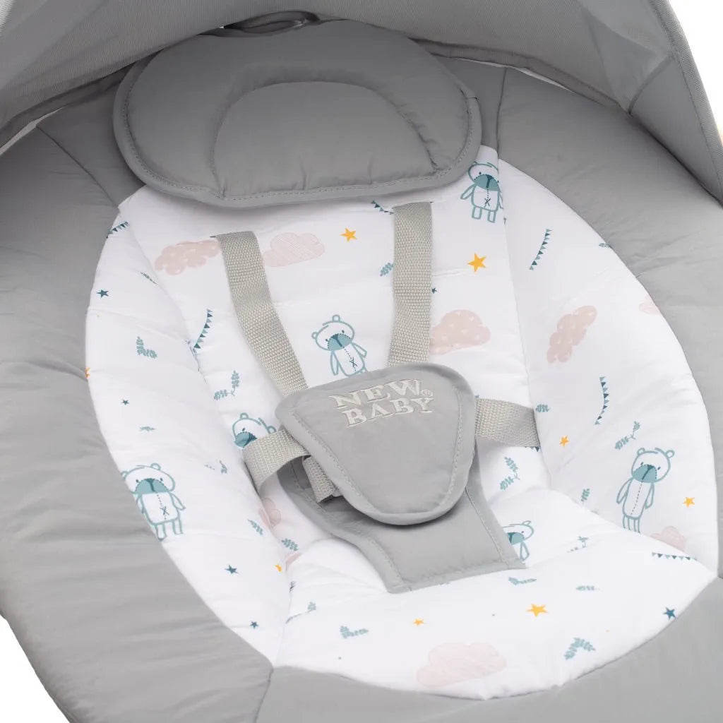 Detské Hojdacie Lehátko New Baby Teddy Plus s Vibráciou - Hojdačky