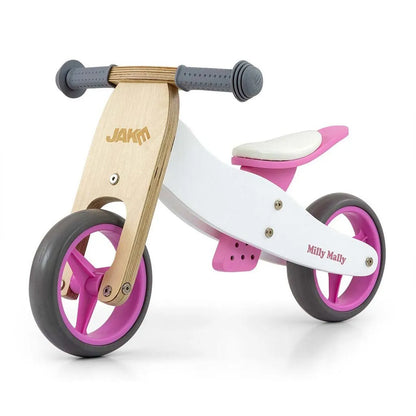 Detské Multifunkčné Odrážadlo Bicykel 2v1 Milly Mally Jake Classic Pink - Odrážadlá - Milly Mally