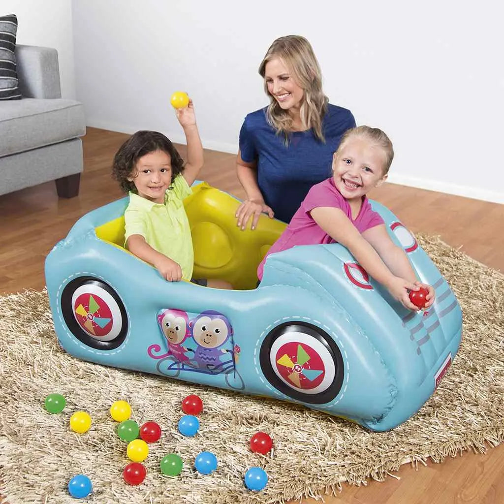 Detské Nafukovacie Autíčko Fisher-price s Loptičkami 119x79x51 Cm - Nafukovacie Hračky - Fisher Price