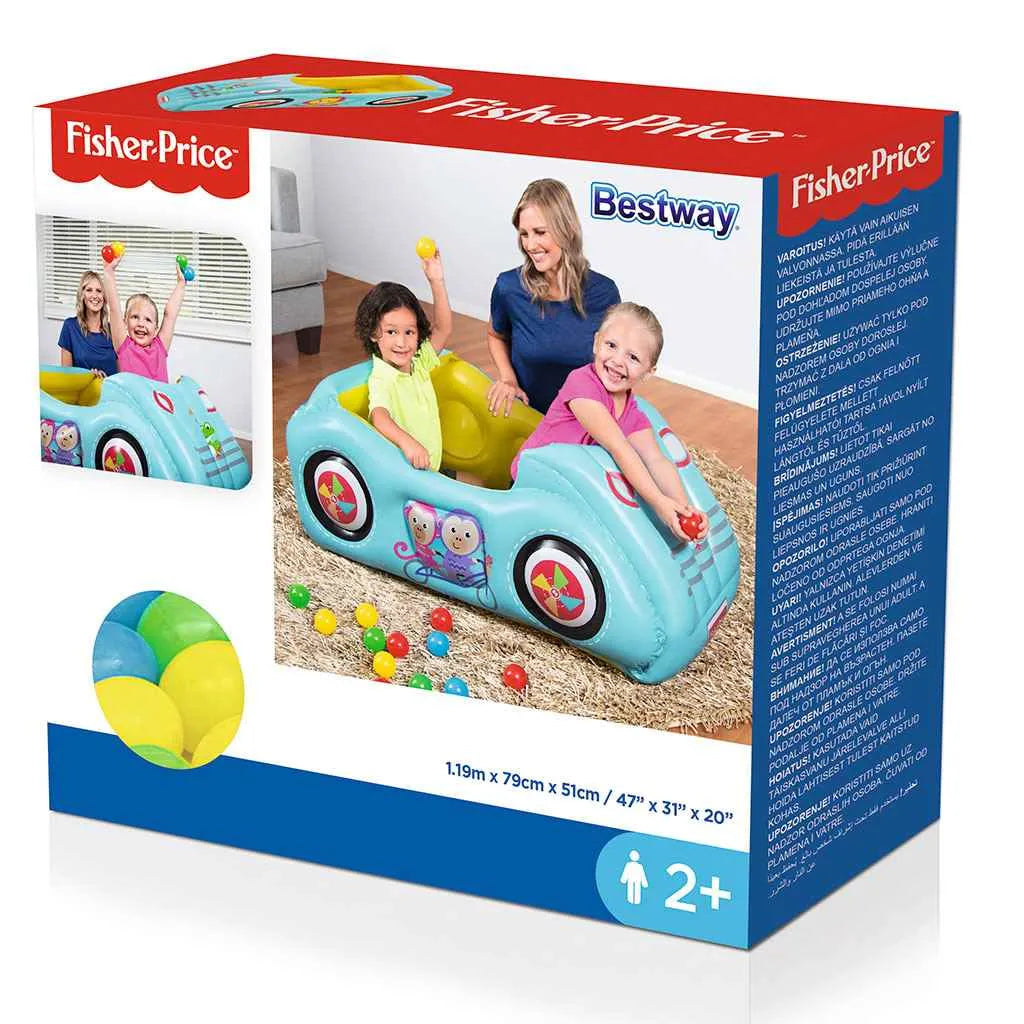 Detské Nafukovacie Autíčko Fisher-price s Loptičkami 119x79x51 Cm - Nafukovacie Hračky - Fisher Price