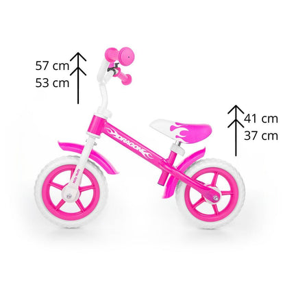 Detské Odrážadlo Kolo Milly Mally Dragon Pink - Balančné Bicykle - Milly Mally