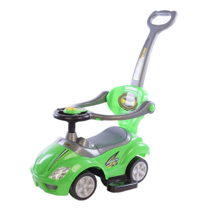 Detské Odrážadlo s Vodiacou Tyčou 3v1 Baby Mix Mega Car Zelené - Odrážadlá - Baby Mix