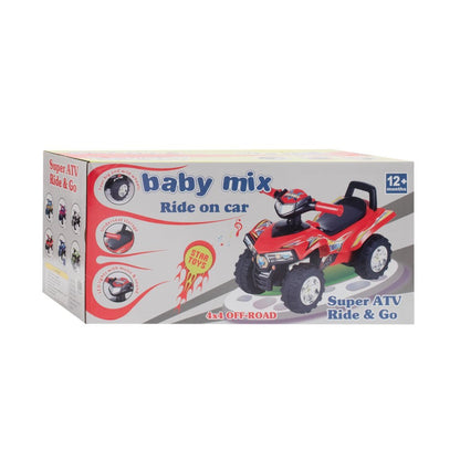 Detské Odrážadlo so Zvukom štvorkolka Baby Mix červená - Odrážadlá - Baby Mix