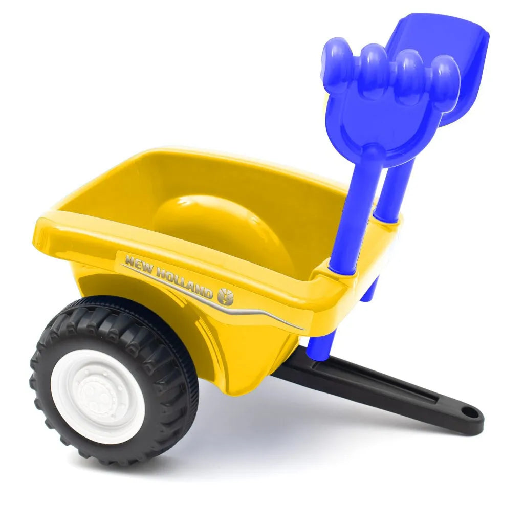 Detské Odrážadlo Traktor s Vlečkou a Náradim Baby Mix New Holland žltý - Odrážadlá - Baby Mix