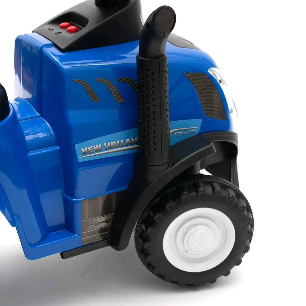 Detské Odrážadlo Traktor s Vlečkou a Náradim Baby Mix New Holland žltý - Odrážadlá - Baby Mix