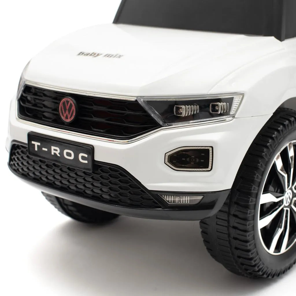 Detské Odrážadlo s Vodiacou Tyčou Baby Mix Volkswagen T-roc Biele - Odrážadlá - Baby Mix