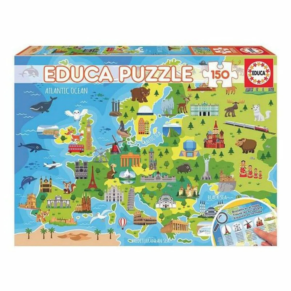 Detské Puzzle Europe Map Educa (150 Pcs) - Hračky a Hry Puzzle Hlavolamy