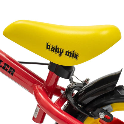 Detský Balančný Bicykel s Brzdou Baby Mix Traveller červený - Balančné Bicykle - Baby Mix