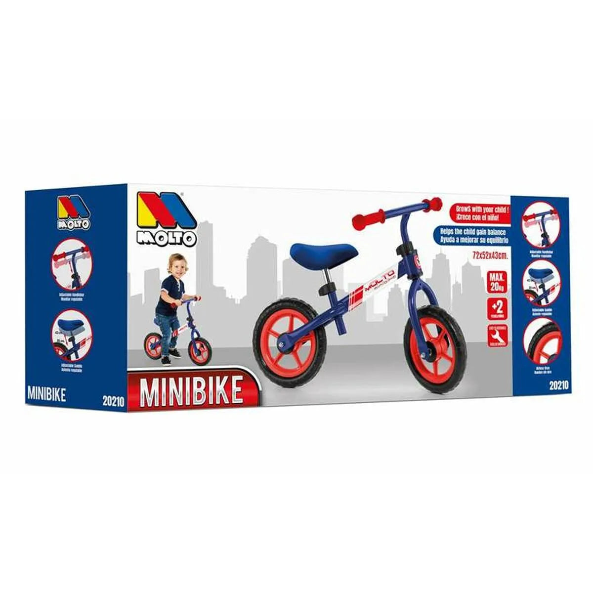 Detský Bicykel Moltó Minibike Modrá - Balančné Bicykle