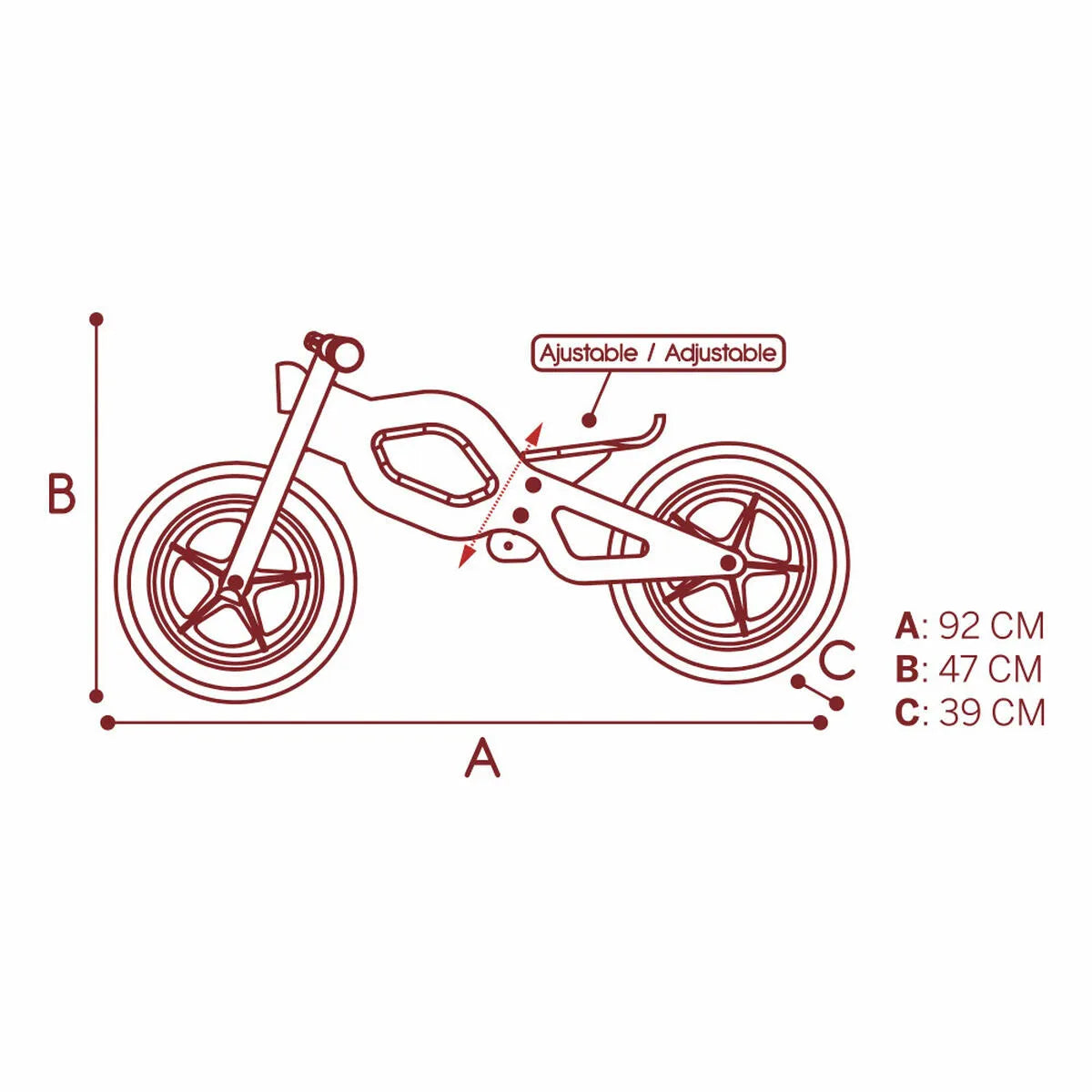 Detský Bicykel Woomax Classic 12’’ Bez Pedálov - Balančné Bicykle