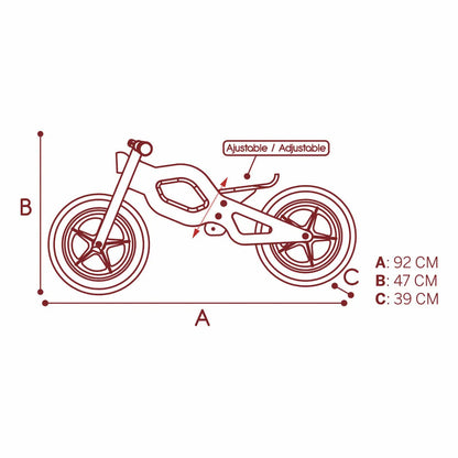 Detský Bicykel Woomax Classic 12’’ Bez Pedálov - Balančné Bicykle