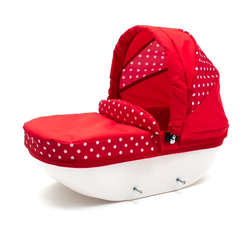 Detský Kočík pre Bábiky New Baby Comfort červený s Bodkami - Kočíky - New Baby