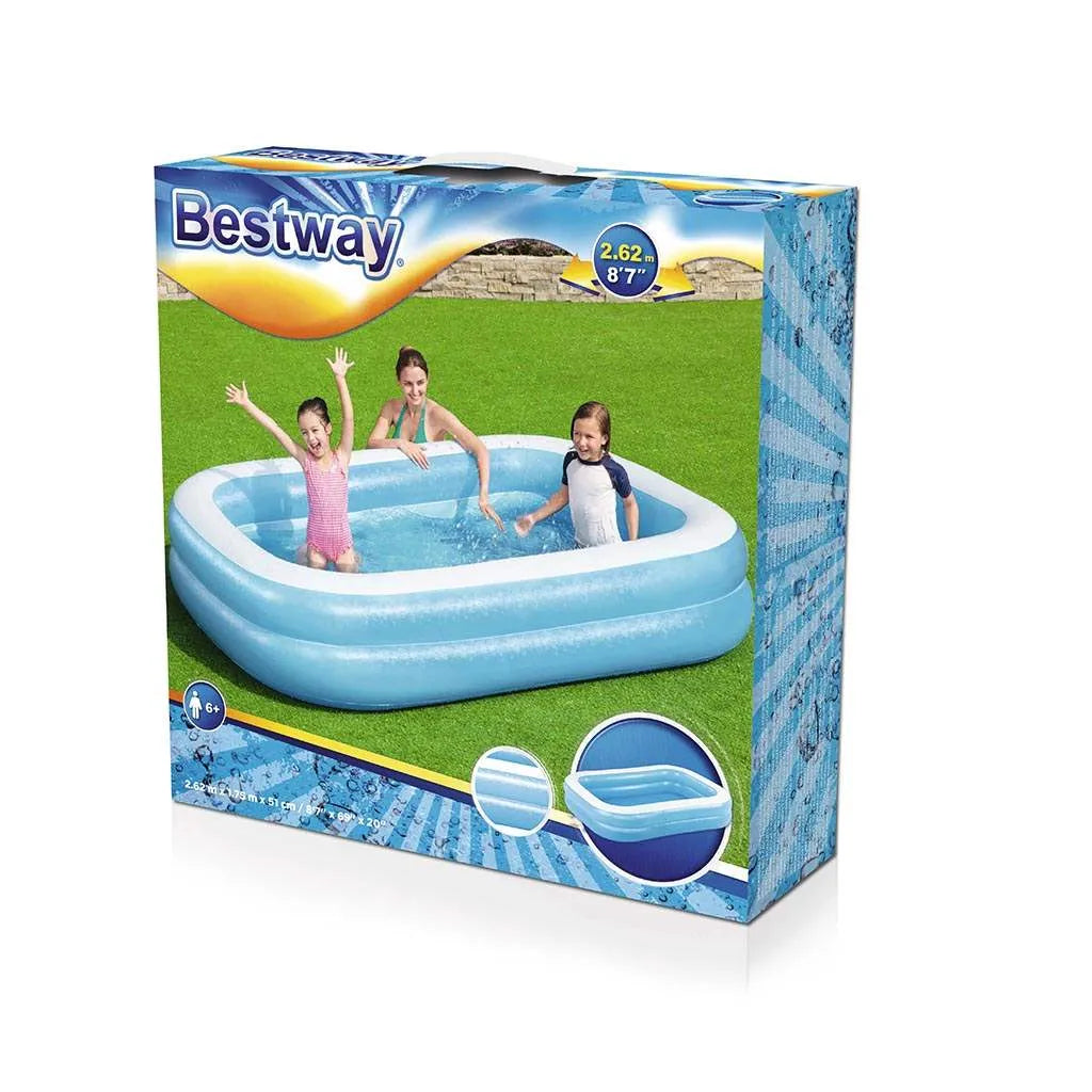 Detský Nafukovací Bazén Bestway Rodinný 262x175x51 Cm Modrý - Bazény - Bestway