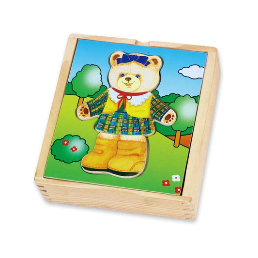 Detský Puzzle Obliekanie Viga Medvedík - Puzzle pre Najmenších