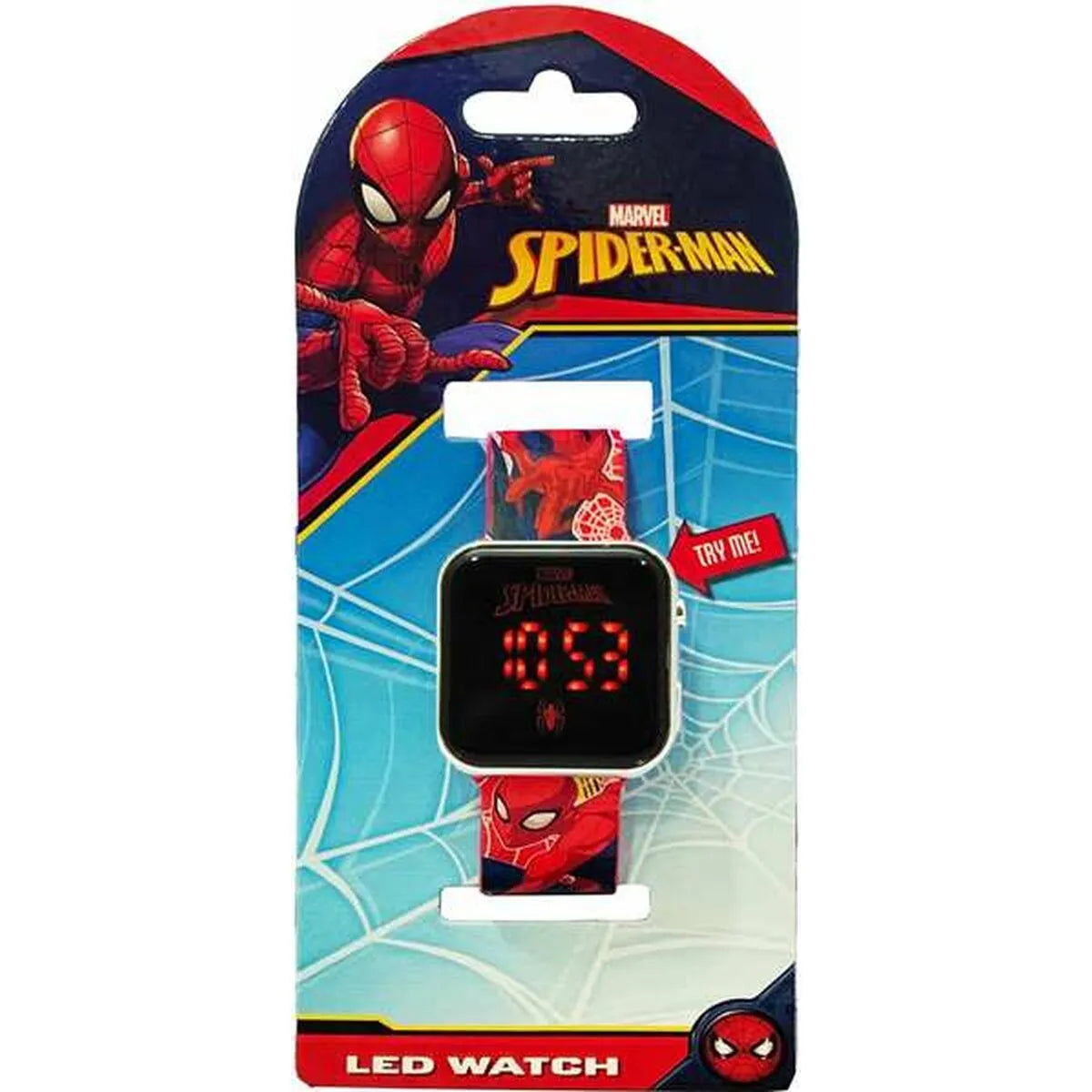 Digitálne Hodinky Spider-man Led Obrazovka červená ø 3,5 Cm - Hodinky