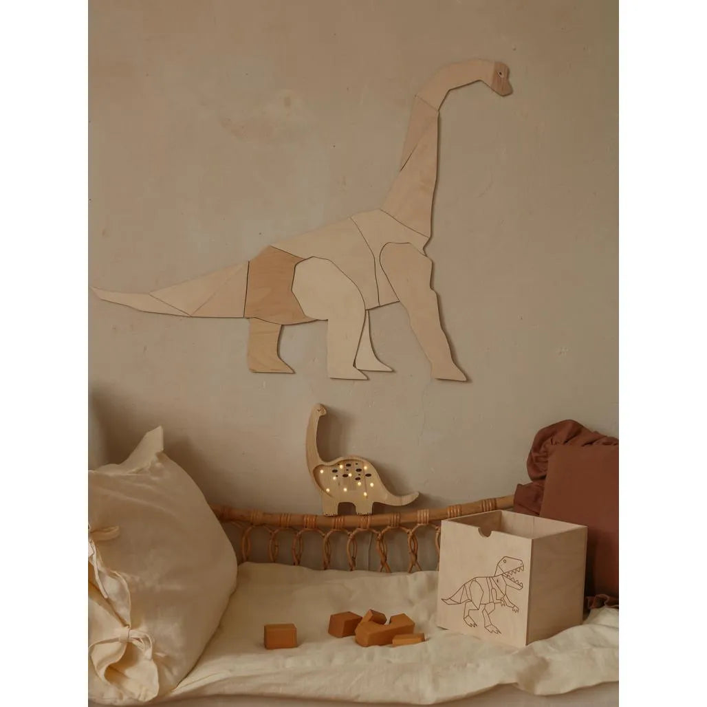 Dinosaurus Diplodocus - Drevená Nástenná Dekorácia Xl Veľkosť - 125cmx150cm - Nástenná - Cut It Now