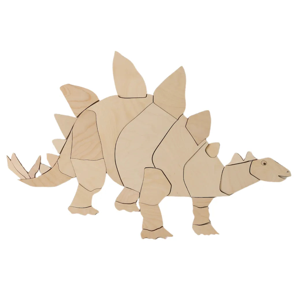 Dinosaurus Stegosaurus - Drevená Nástenná Dekorácia Veľkosť s - 60cmx94cm - Nástenná - Cut It Now