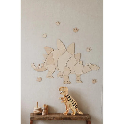 Dinosaurus Stegosaurus - Drevená Nástenná Dekorácia Veľkosť s - 60cmx94cm - Nástenná - Cut It Now