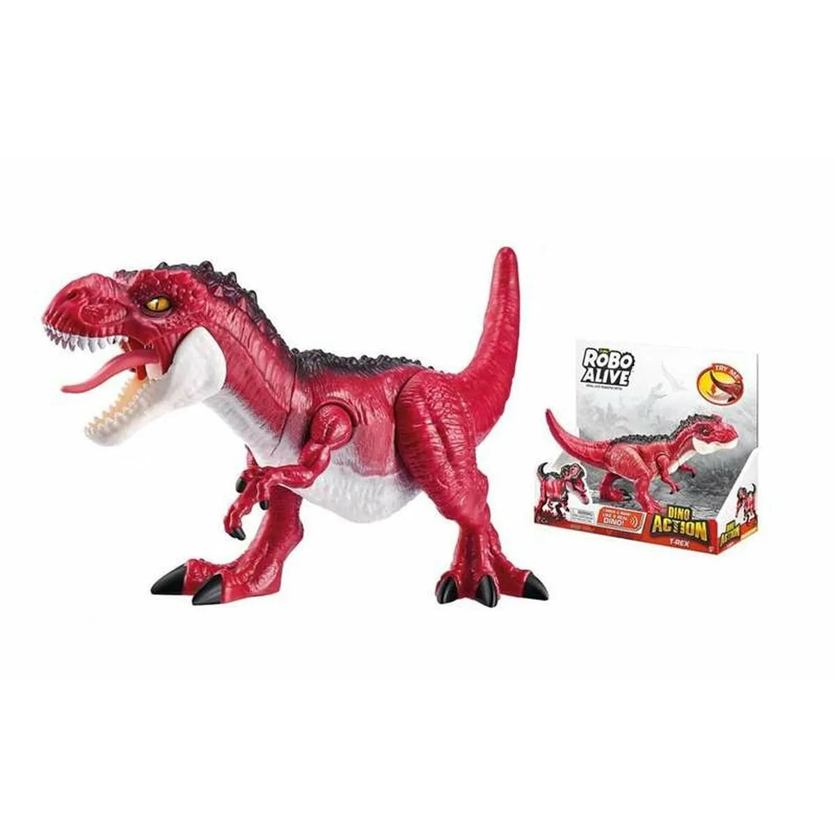 Dinosaurus Zuru Robo Alive: Dino Action T- Rex červená Skladacia Figúrka - Dinosaury