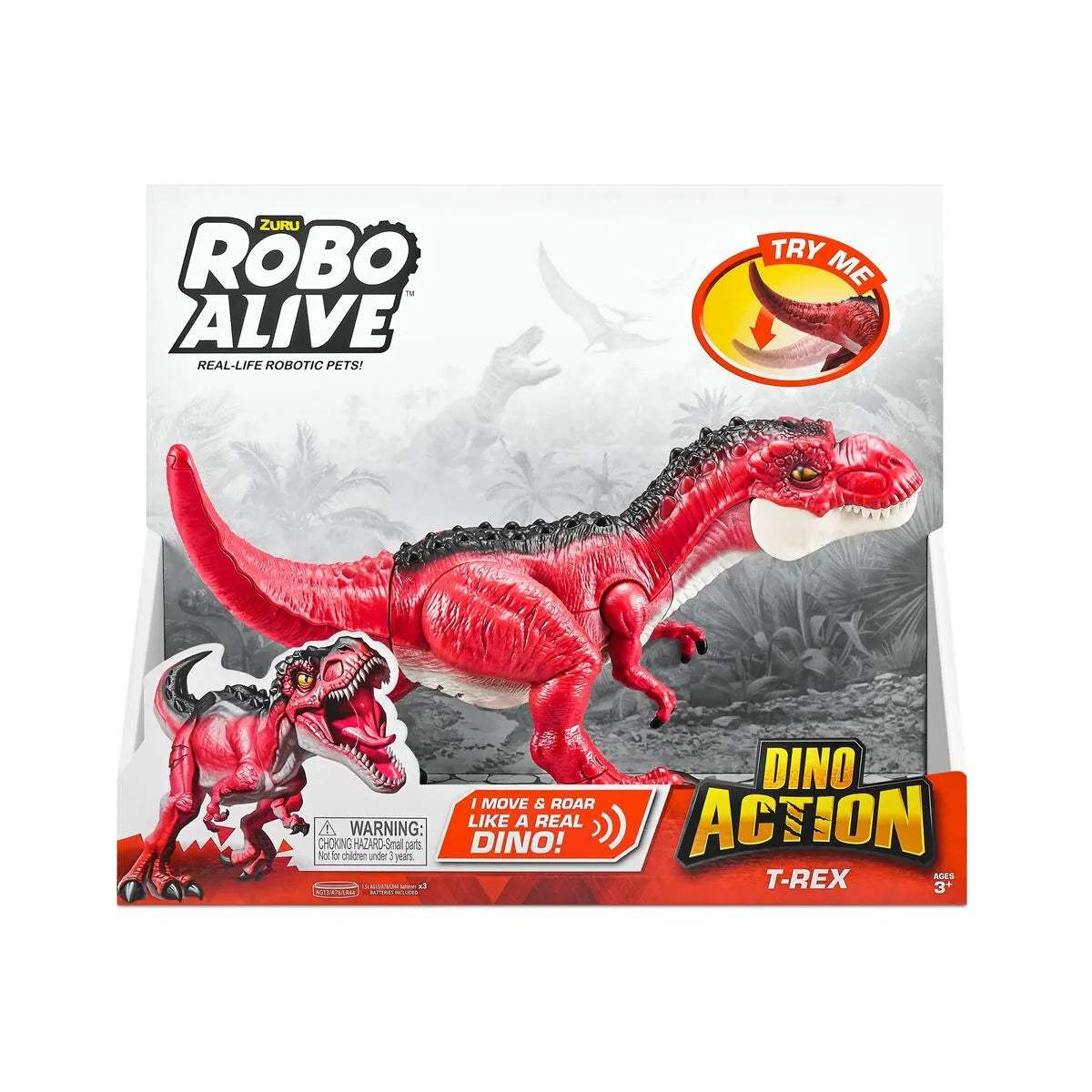 Dinosaurus Zuru Robo Alive: Dino Action T- Rex červená Skladacia Figúrka - Dinosaury