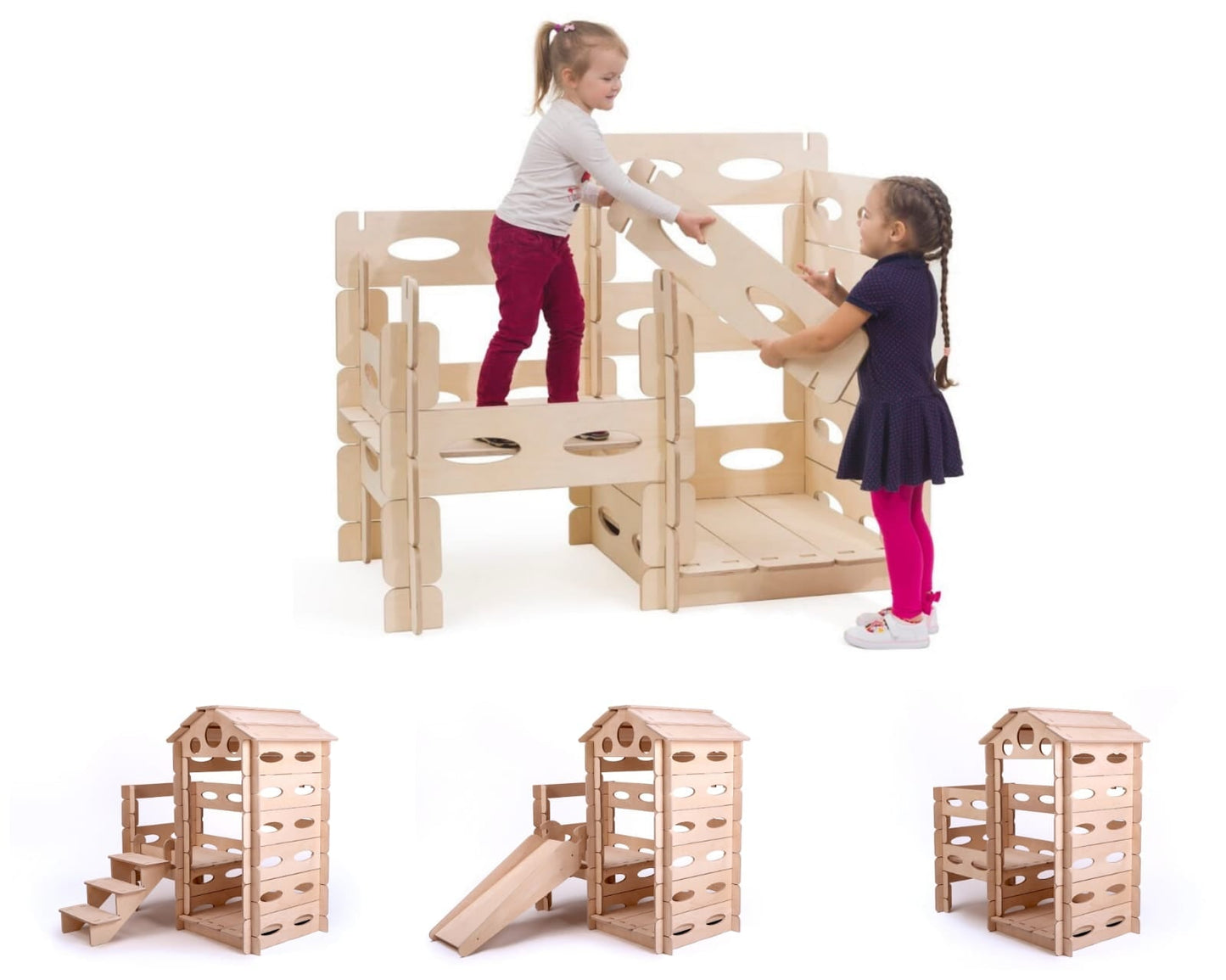 Drevený Montessori Domček na Hranie Build & Play - Katehaa - Domčeky - Katehaa