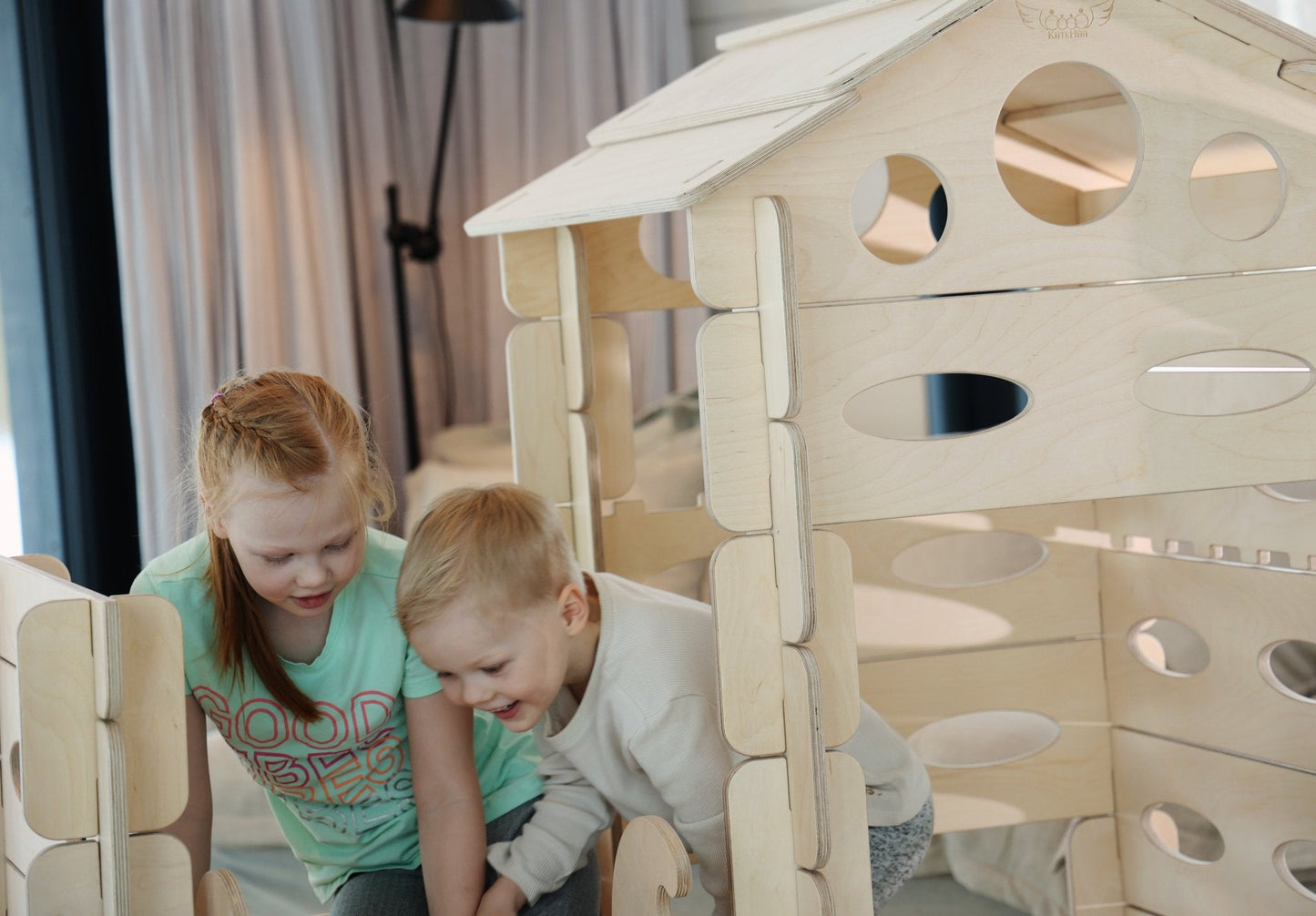 Drevený Montessori Domček na Hranie Build & Play - Katehaa - Domčeky - Katehaa