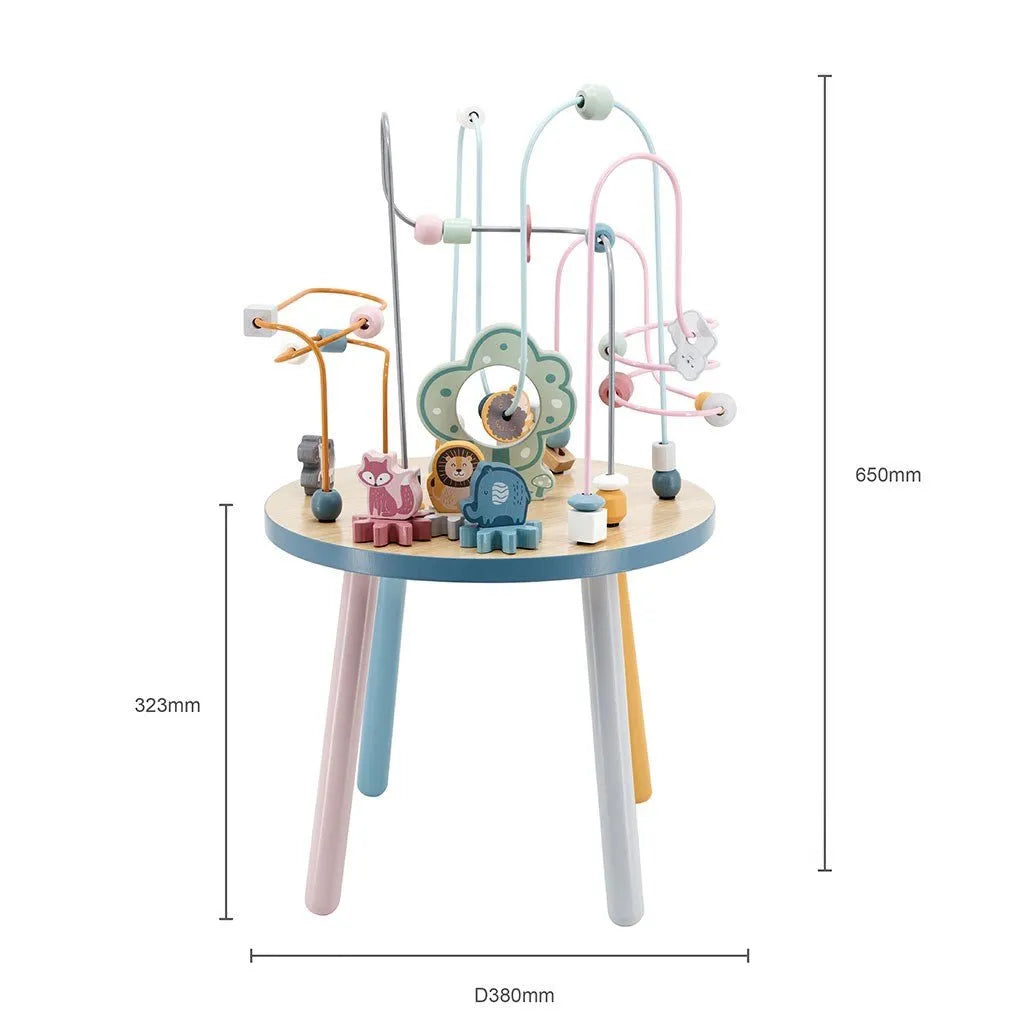 Drevený Stolík s Aktivitami Viga - Drevené Hračky