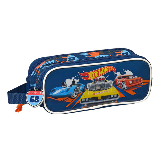 Dvojitý Peračník Hot Wheels Speed Club Oranžová Námornícka Modrá (21 x 8 6 Cm) - Peračníky Dvojité