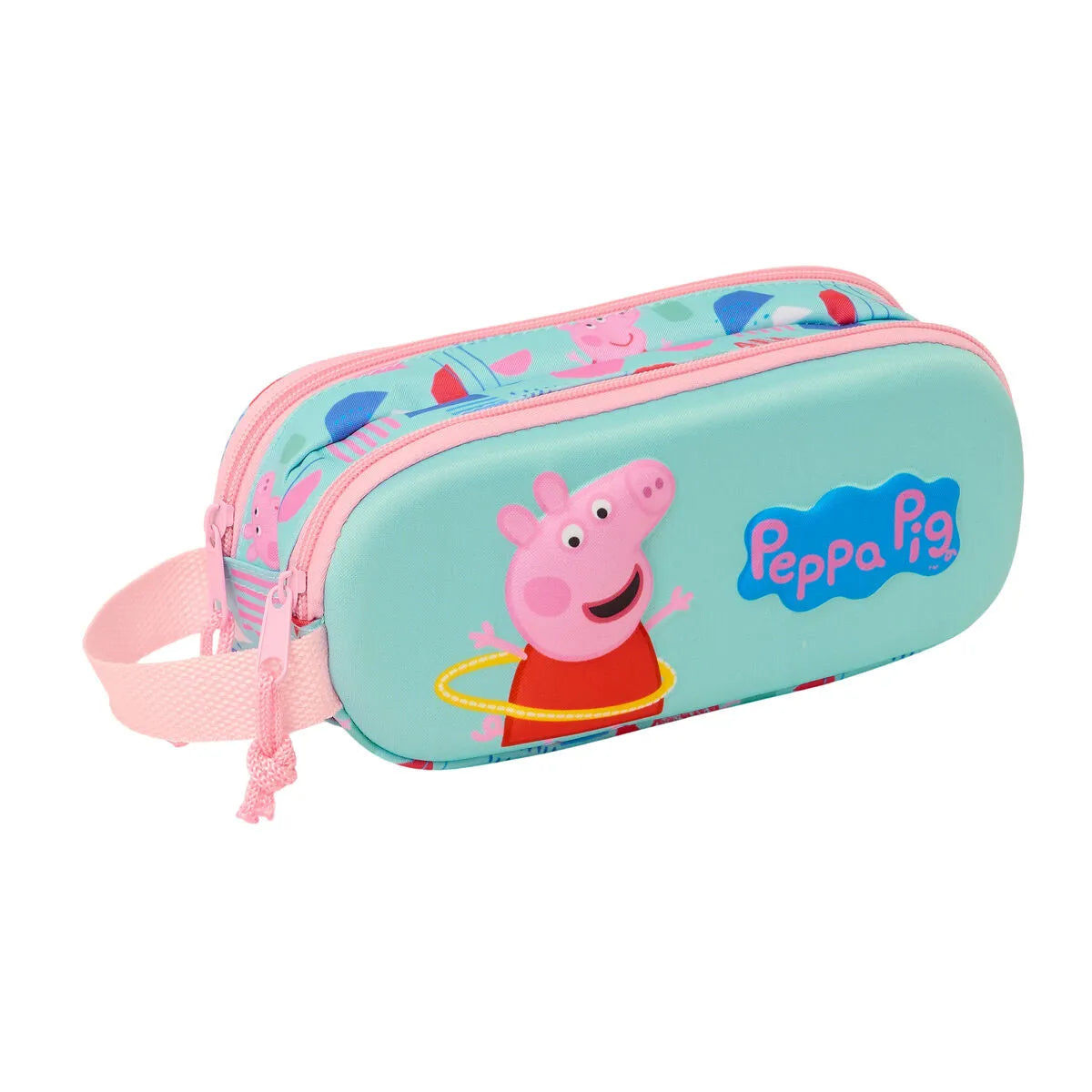 Dvojitý Peračník Peppa Pig Zelená Ružová 21 x 8 6 Cm 3d - Peračníky Dvojité