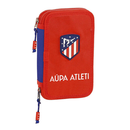 Dvojitý Peračník Plumier Atlético Madrid červená Námornícka Modrá (28 Pcs) - Kancelária a Kancelárske