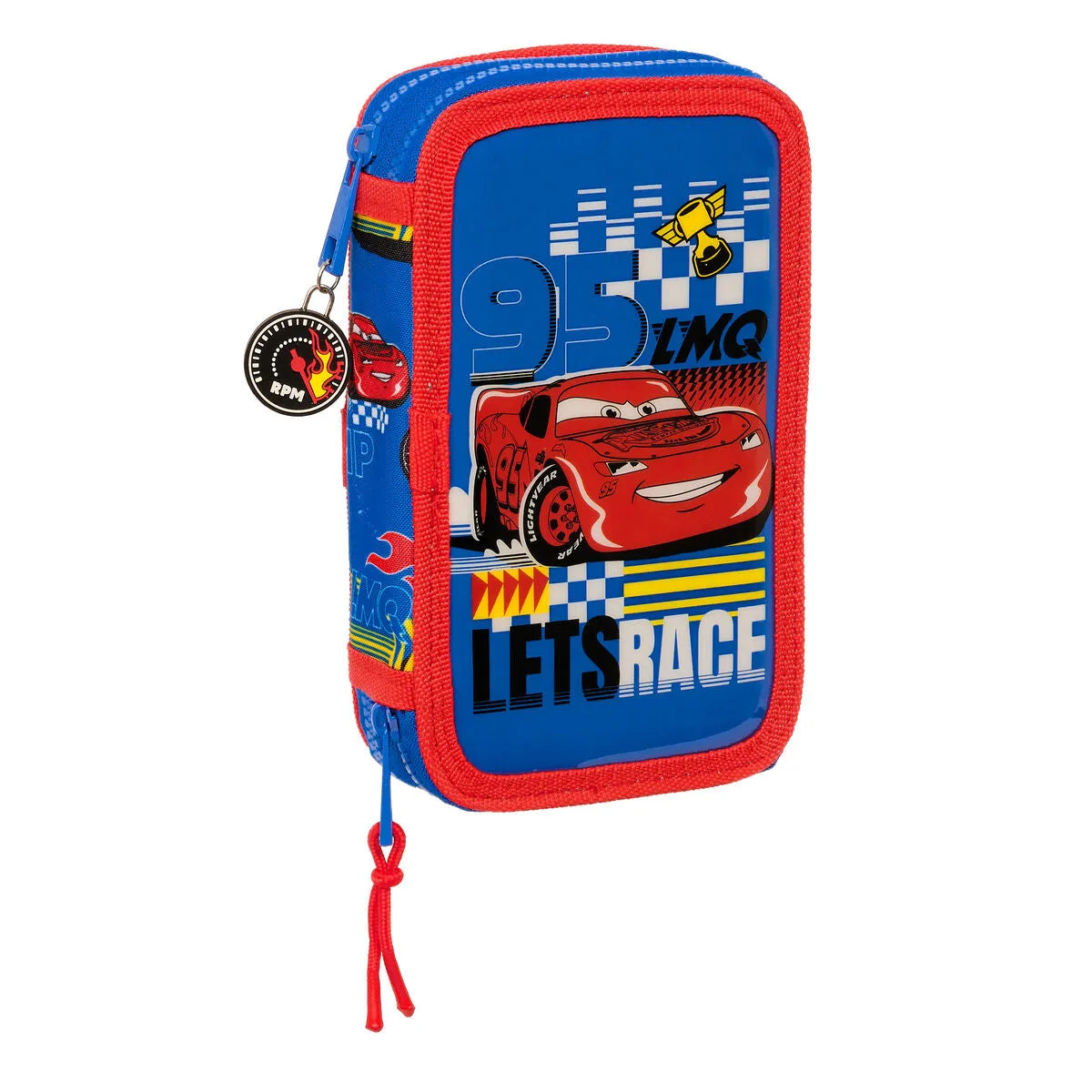 Dvojitý Peračník Plumier Cars Race Ready Modrá 12.5 x 19.5 4 Cm (28 Kusy) - Peračníky s Vybavením