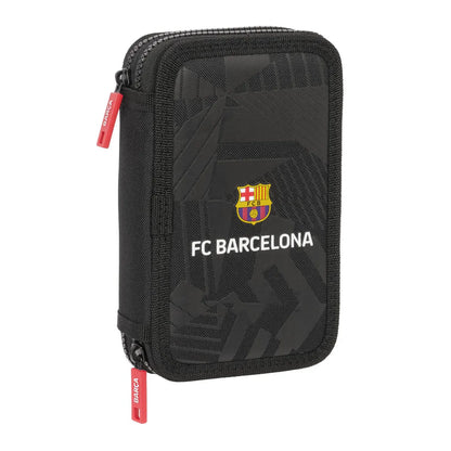 Dvojitý Peračník Plumier F.c. Barcelona Black čierna 12.5 x 19.5 4 Cm 29 Kusy - Peračníky s Vybavením