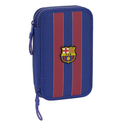 Dvojitý Peračník Plumier F.c. Barcelona červená Námornícka Modrá 12.5 x 19.5 4 Cm (28 Kusy) - Peračníky s Vybavením