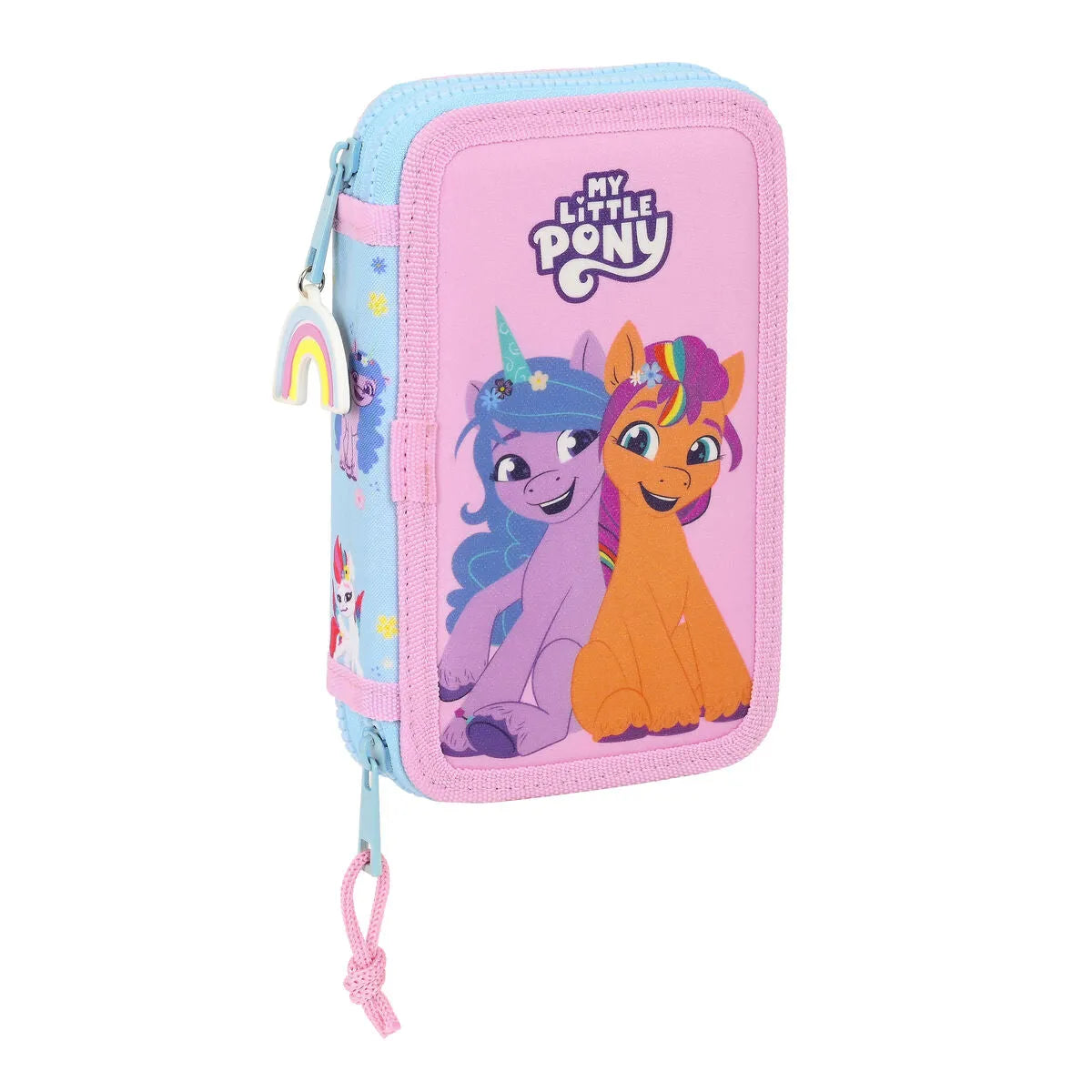 Dvojitý Peračník Plumier my Little Pony Wild & Free 12.5 x 19.5 4 Cm Modrá Ružová (28 Pcs) - Kancelária