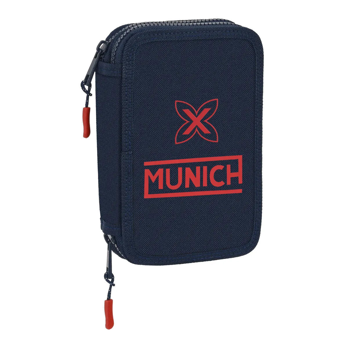 Dvojitý Peračník Plumier Munich Flash 12.5 x 19.5 4 Cm Námornícka Modrá (28 Pcs) - Kancelária a Kancelárske